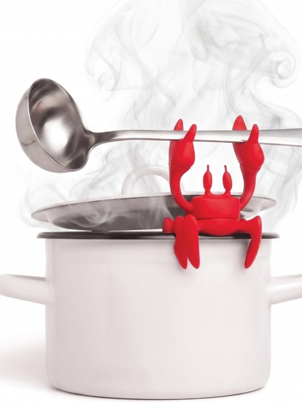 2 in 1 Silicone Spoon Rest & Steam Releaser - Large Spoon Holder for Stove Top -